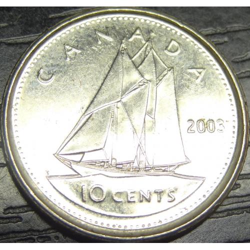 10 центів Канада 2003 P (новий портрет)