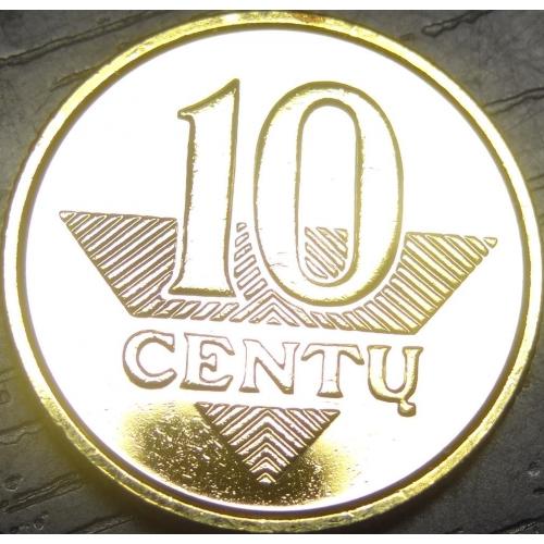 10 центів Литва 1998 UNC