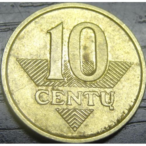 10 центів Литва 1998