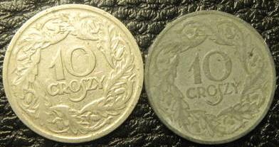 10 грошей 1923 Польща (два різновиди)