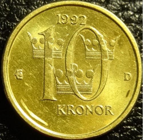 10 крон 1992 Швеція