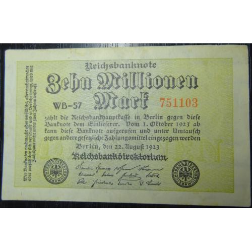10 мільйонів марок Німеччина 1923