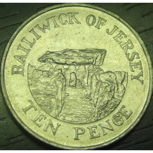 10 пенсів 2002 Джерсі рідкісна