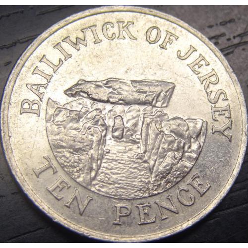 10 пенсів 2010 Джерсі рідкісна