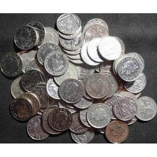 10 пенсів Британія 100шт суперлот