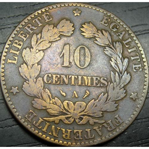 10 сантимів Франція 1897 A (смолоскип)