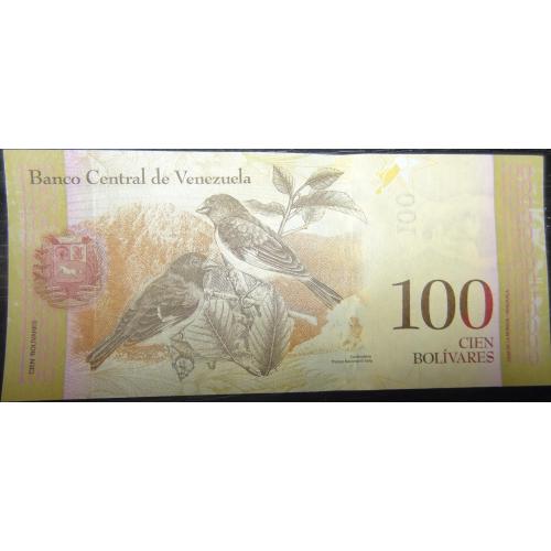 100 боліварів 2015 UNC Венесуела 