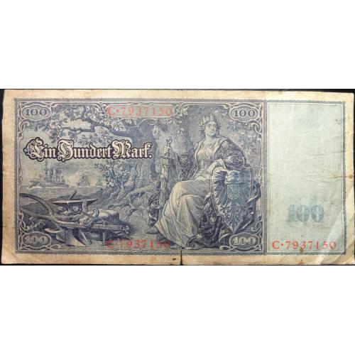 100 марок Німеччина 1910 (червона печатка)