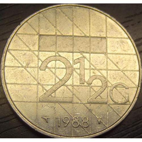 2 1/2 гульдена Нідерланди 1988