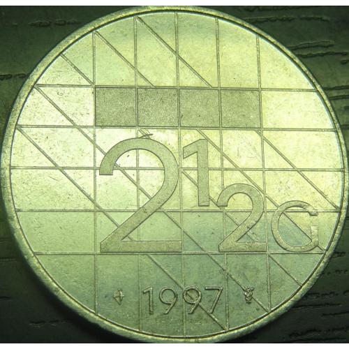 2 1/2 гульдена Нідерланди 1997 рідкісна