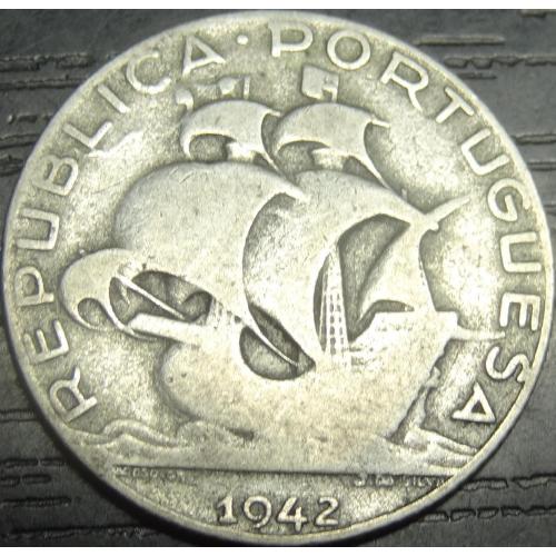 2,5 ескудо Португалія 1942 срібло