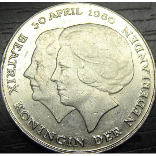 2 1/2 гульдена Нідерланди 1980 Коронація Королеви Беатрікс