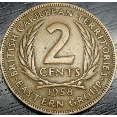 2 цента Британські Карибські території 1958