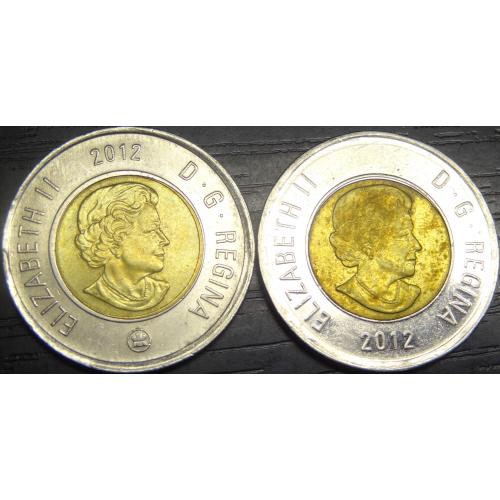 2 долара 2012 Канада (два різновиди)