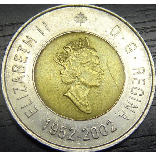 2 долара Канада 2002 - 50 років правління Єлизавети