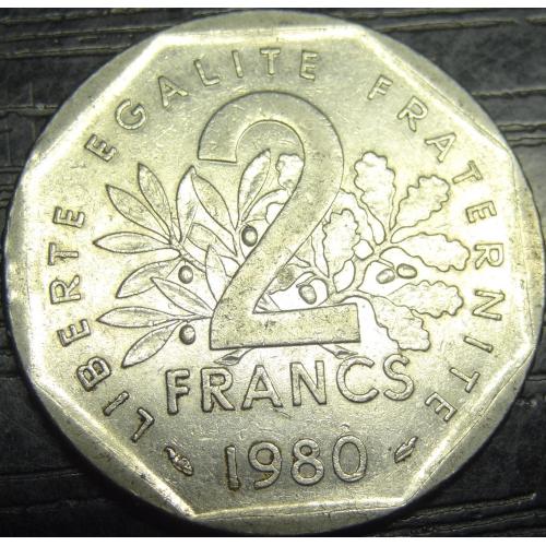 2 франка 1980 Франція
