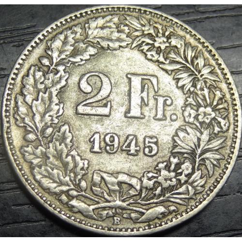 2 франка Швейцарія 1945 срібло