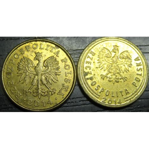 2 гроша 2014 Польща (два різновиди)