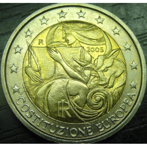 2 євро Італія 2005 UNC Європейська Конституція
