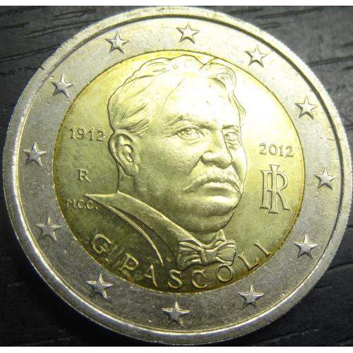 2 євро 2012 UNC Італія Джованні Пасколі