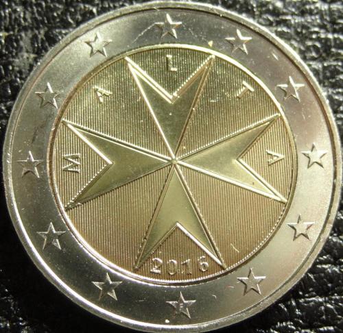 2 євро 2016 Мальта UNC рідкісна