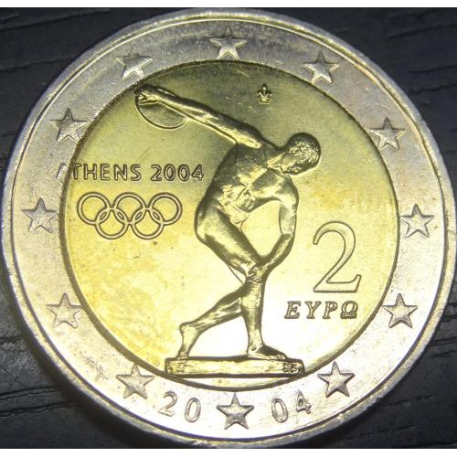 2 євро Греція 2004 UNC Олімпіада в Афінах