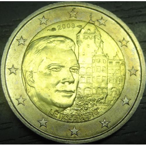 2 євро Люксембург 2008 UNC Замок Берг