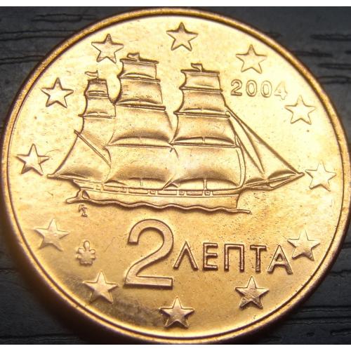 2 євроцента 2004 Греція UNC