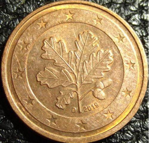 2 євроцента 2019 D Німеччина