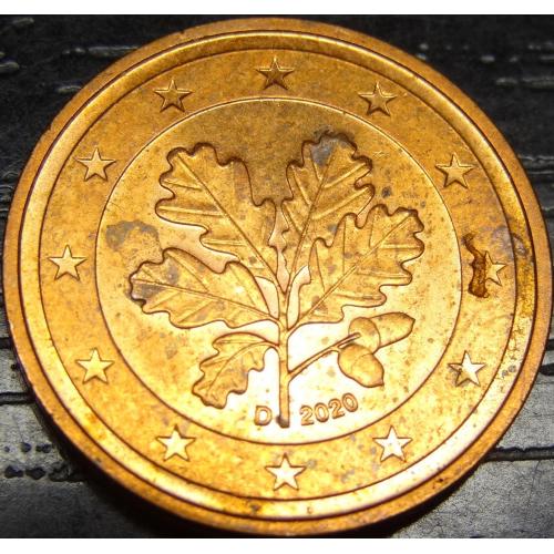 2 євроцента 2020 D Німеччина