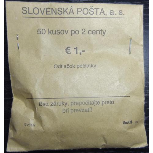 2 євроцента 50шт (пакет Пошта Словаччини)