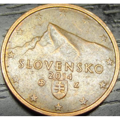 2 євроцента Словаччина 2014 нечаста
