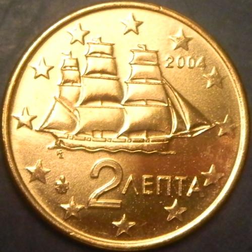 2 євроценти 2004 Греція UNC