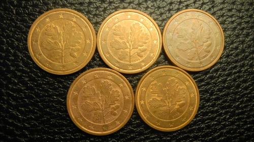2 євроценти 2005 Німеччина (всі монетні двори)