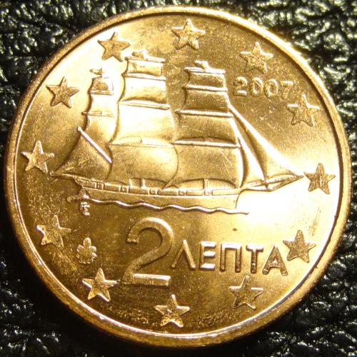 2 євроценти 2007 Греція UNC
