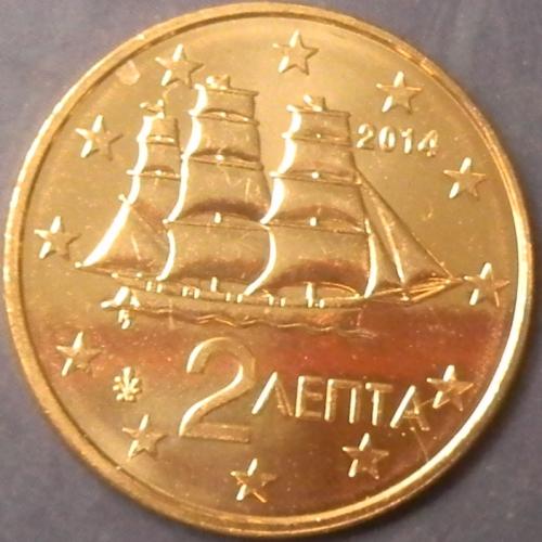 2 євроценти 2014 Греція UNC