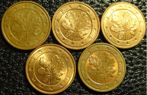 2 євроценти 2016 Німеччина (всі монетні двори)