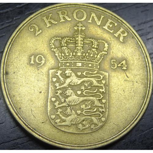 2 крони Данія 1954 рідкісна