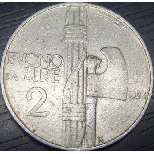 2 ліри Італія 1923