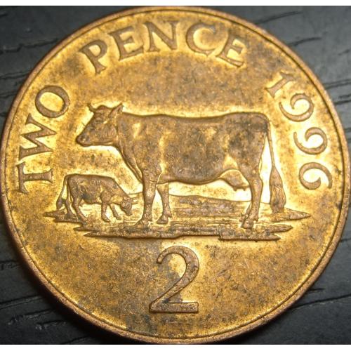 2 пенса 1996 Гернсі рідкісна