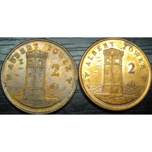 2 пенса Мен 2007 (два різновиди) AB i BA