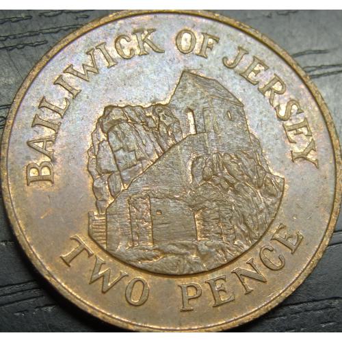 2 пенса 1990 Джерсі 