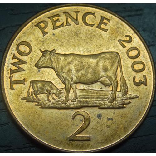 2 пенса 2003 Гернсі рідкісна