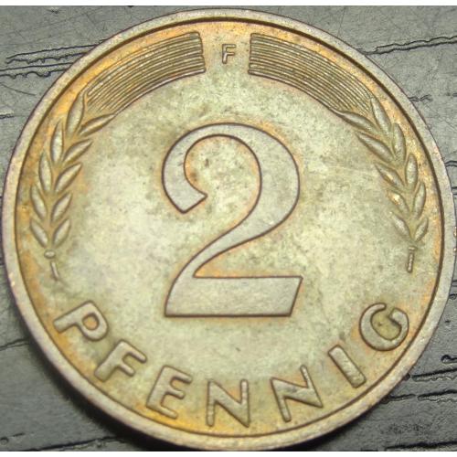 2 пфеніга ФРН 1966 F