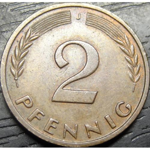 2 пфеніга ФРН 1966 J