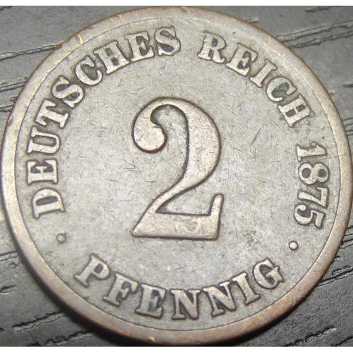 2 пфеніга Німеччина 1875 C