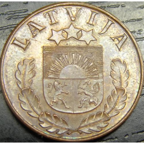 2 сантима Латвія 1937 рідкісна