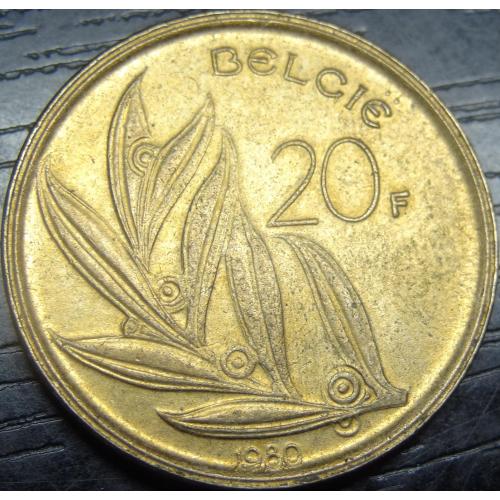 20 франків 1980 Бельгія Belgie
