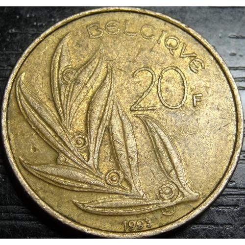 20 франків 1993 Бельгія Belgique