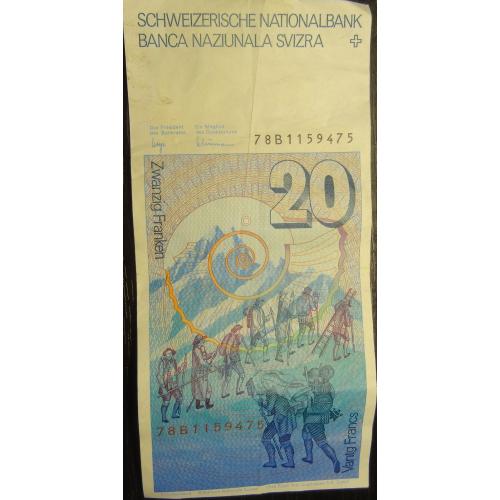 20 франків Швейцарія 1978